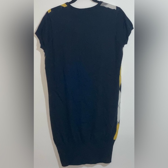 NWT RARE Fred Perry Amy Winehouse Black Yellow Argyle Jumper Dress US 10 UK 14 - Picture 2 of 16